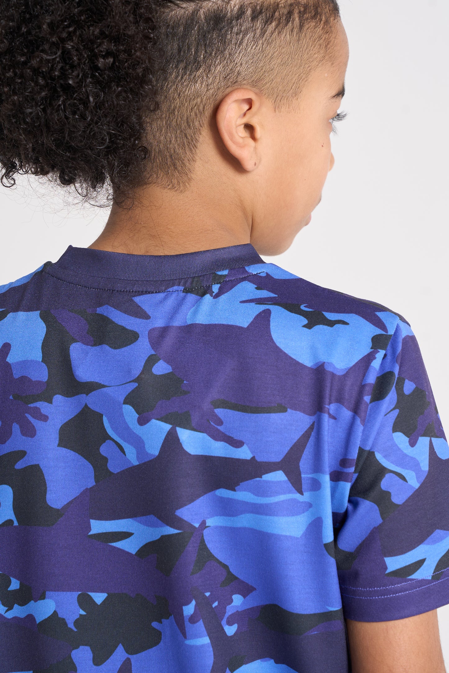 Hype Boys Navy Jaws Camouflage T-Shirt