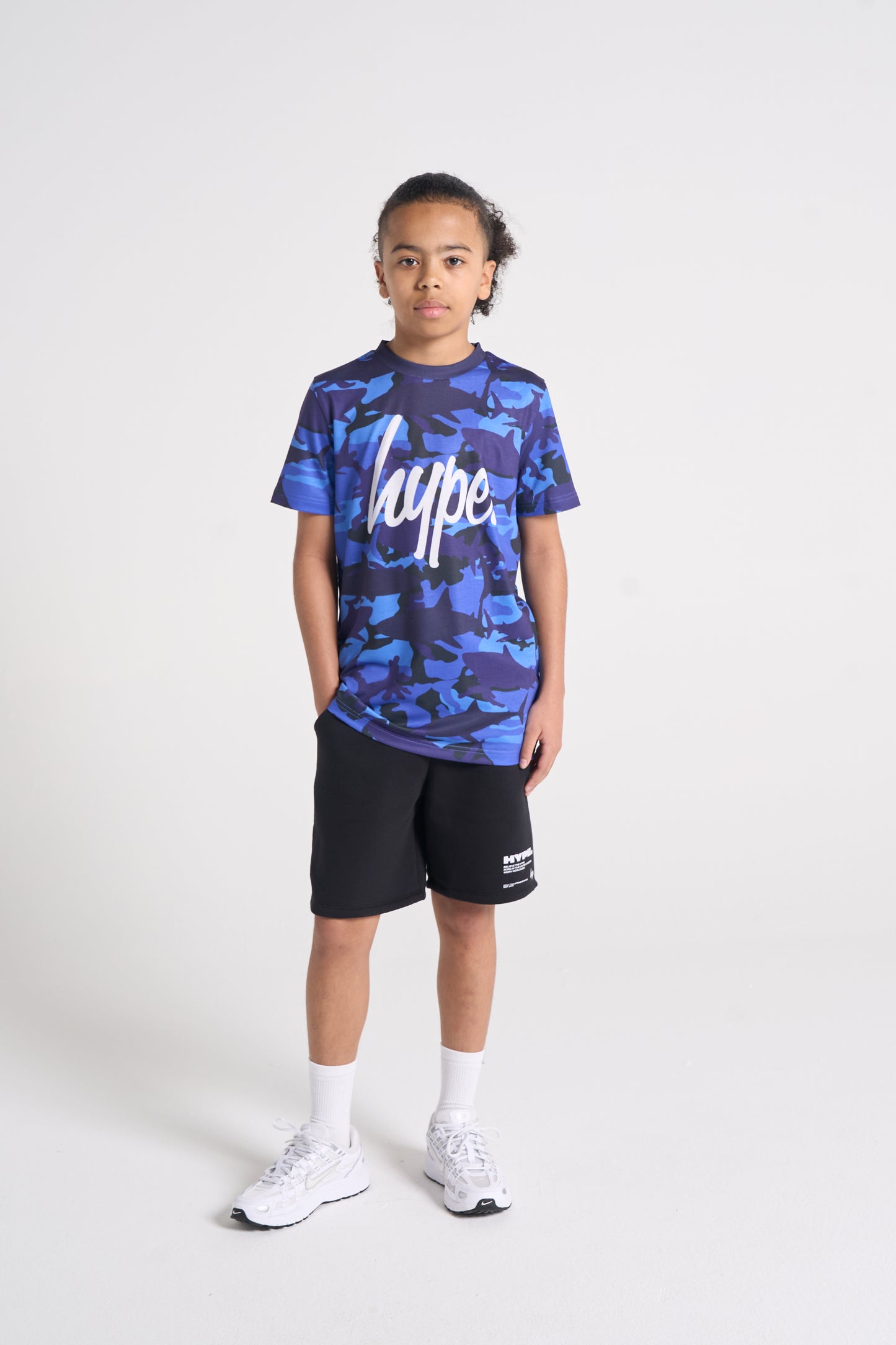 Hype Boys Navy Jaws Camouflage T-Shirt