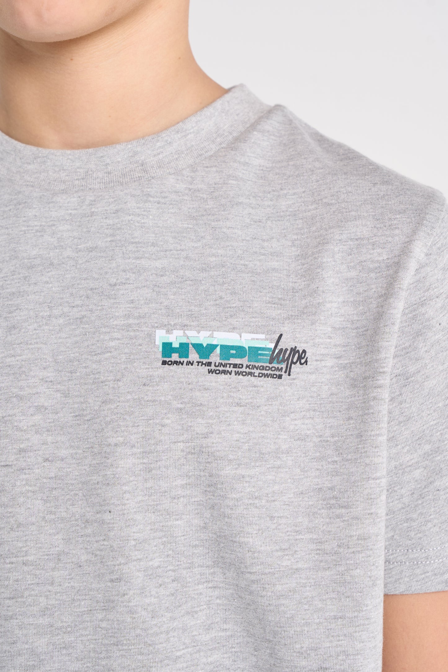 Hype Boys Grey Marl Cosmic T-Shirt