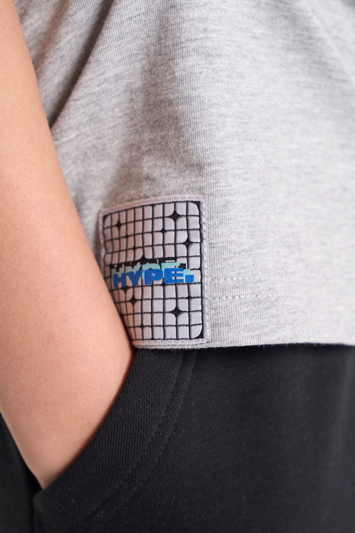 Hype Boys Grey Marl Cosmic T-Shirt