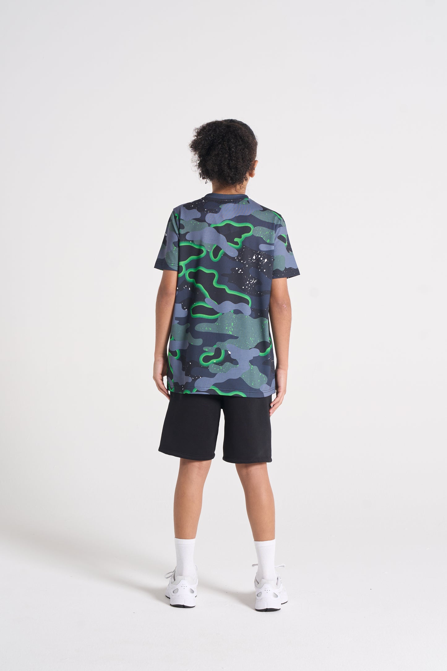 Hype Boys Green Neon Camouflage T-Shirt