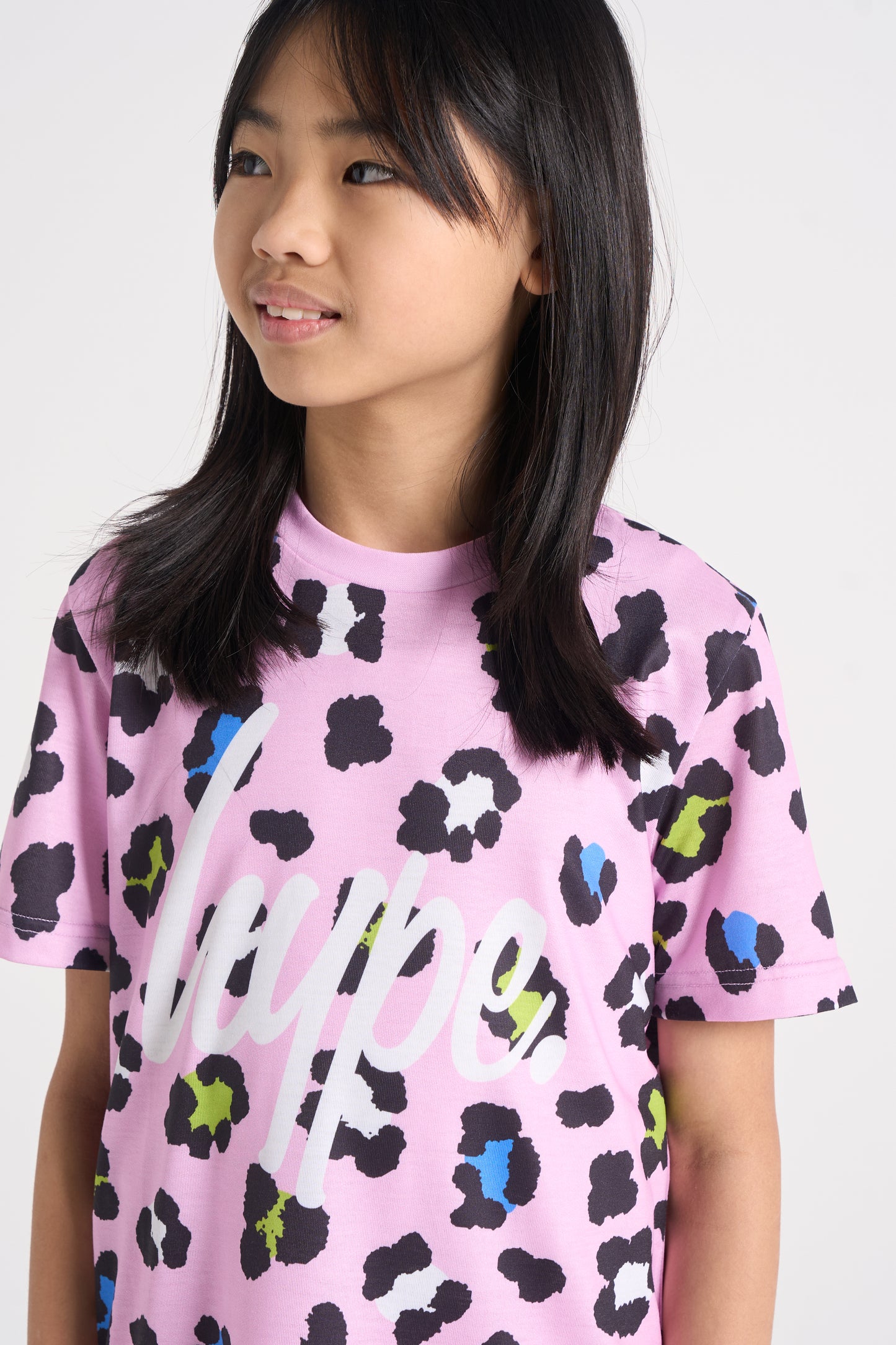 Hype Girls Lilac Leopard T-Shirt