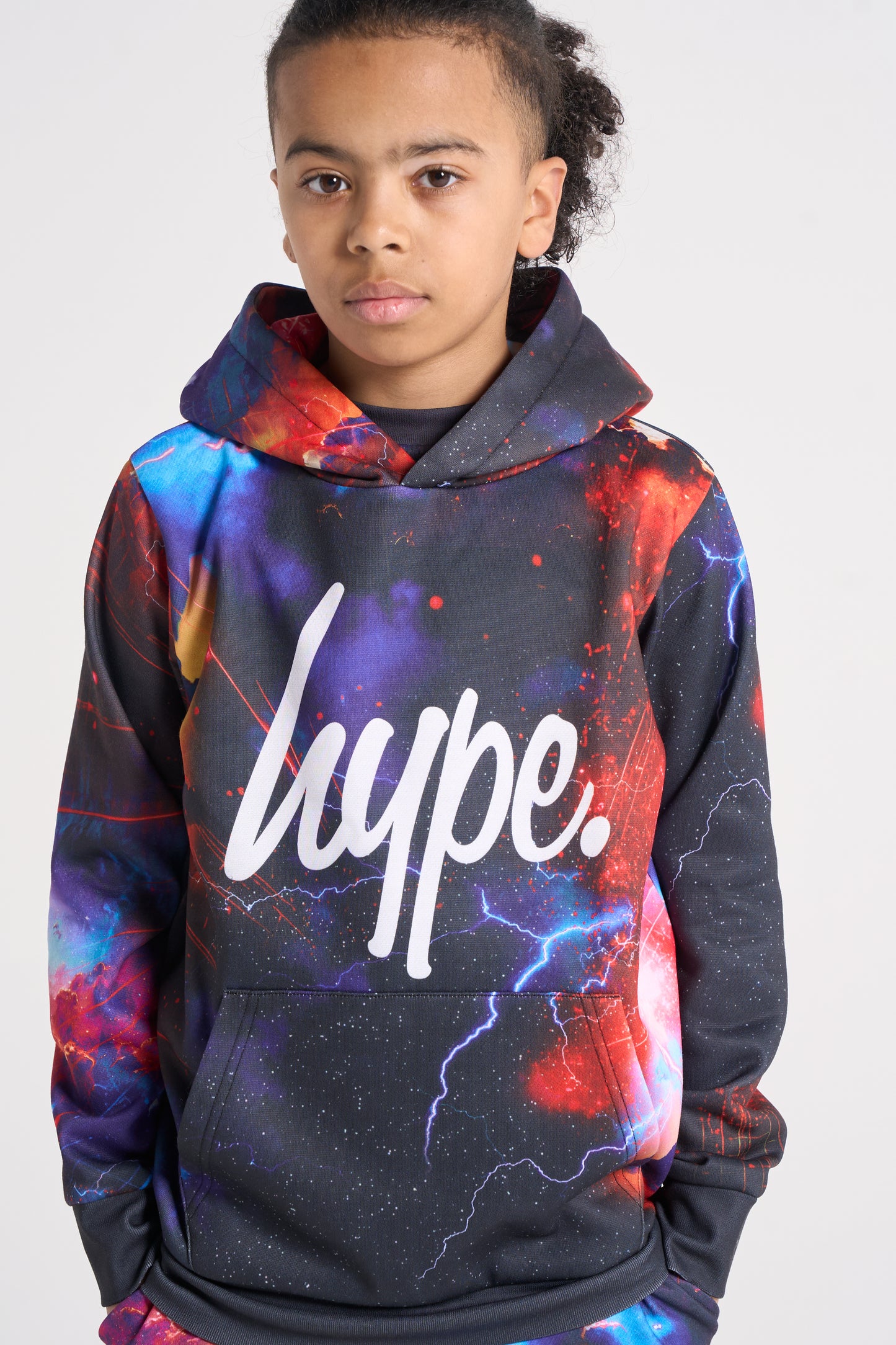 Hype Boys Black Constellation Hoodie & Shorts Set