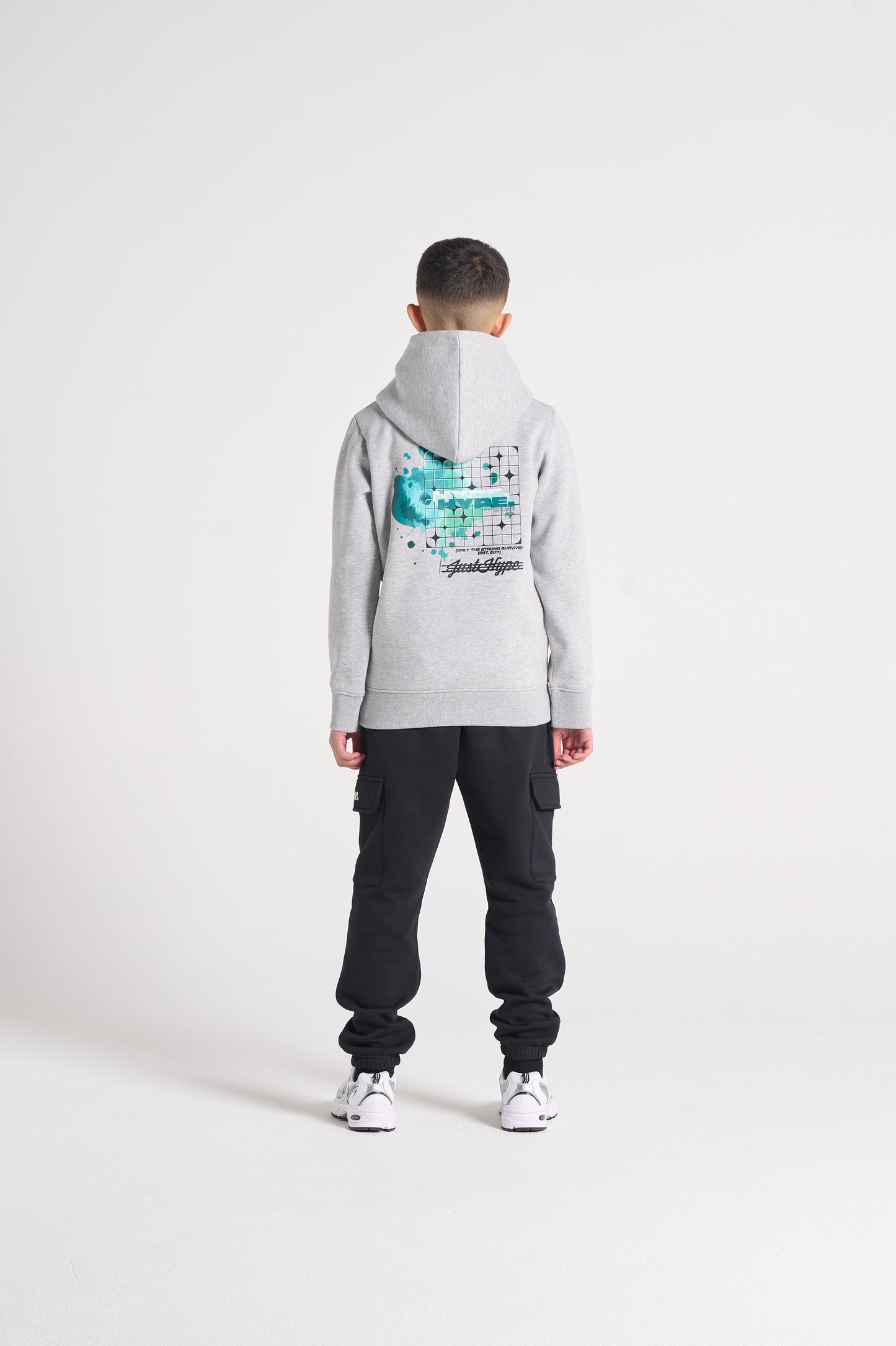 Hype Boys Grey Marl Cosmic Hoodie
