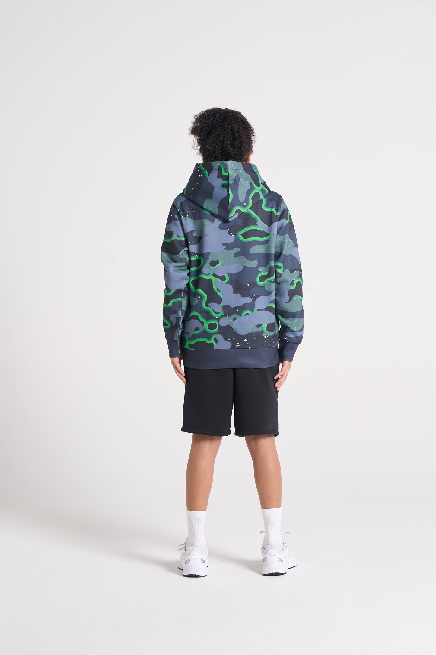 Hype Boys Green Neon Camouflage Hoodie