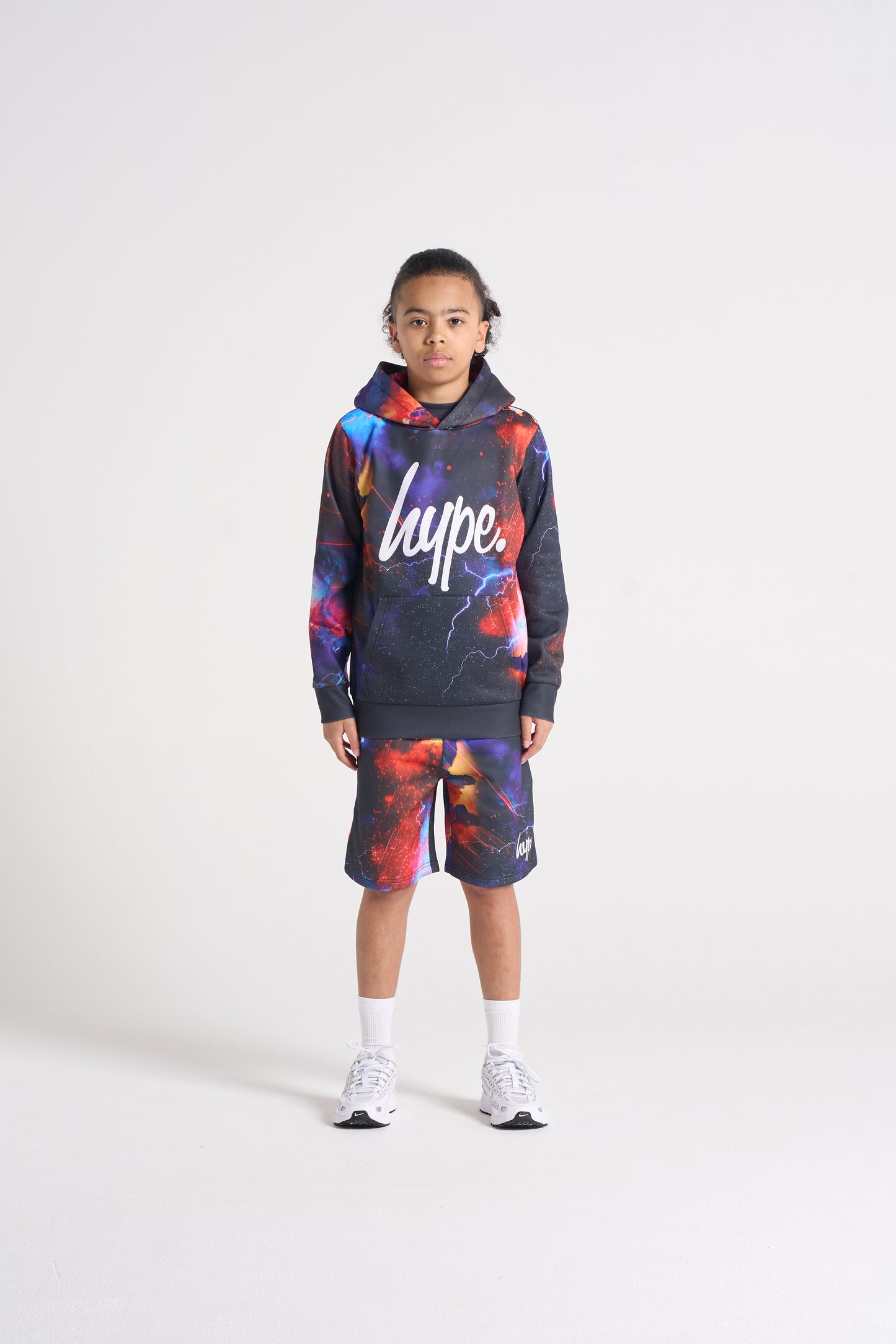 Hype Boys Black Constellation Hoodie & Shorts Set