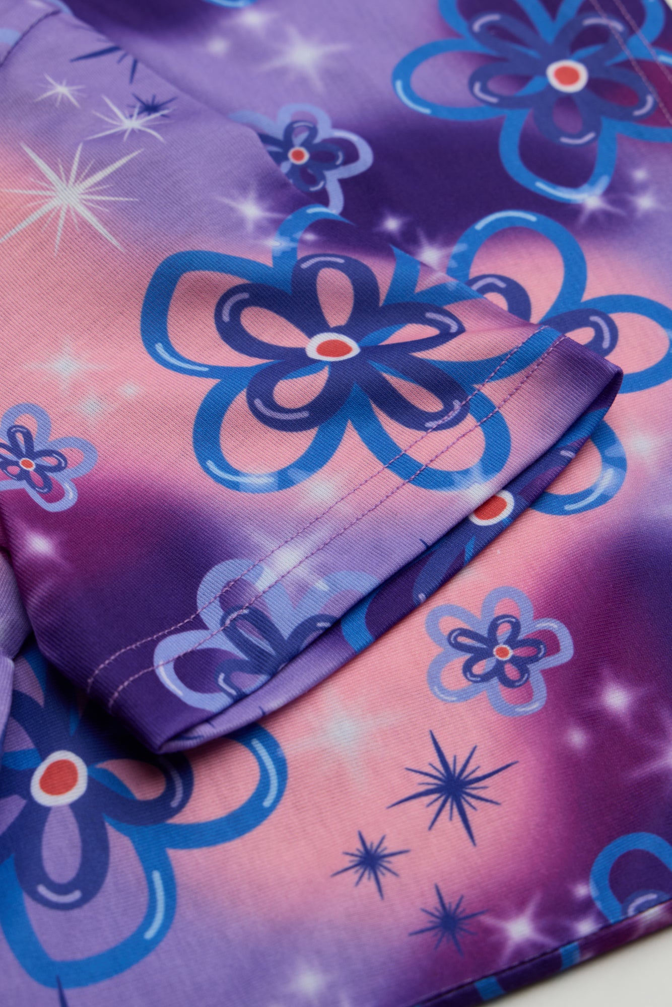 Hype Girls Purple Sparkle Flower T-Shirt & Shorts Set