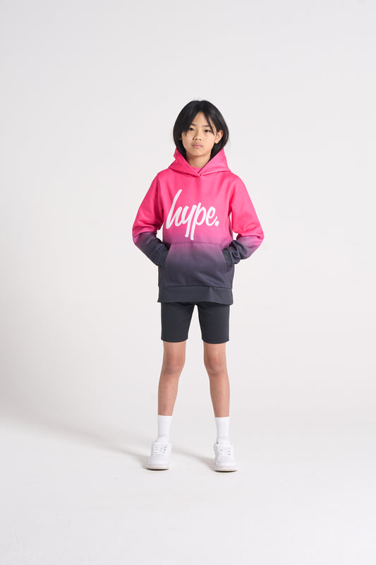Hype Girls Pink/Black Fade Hoodie