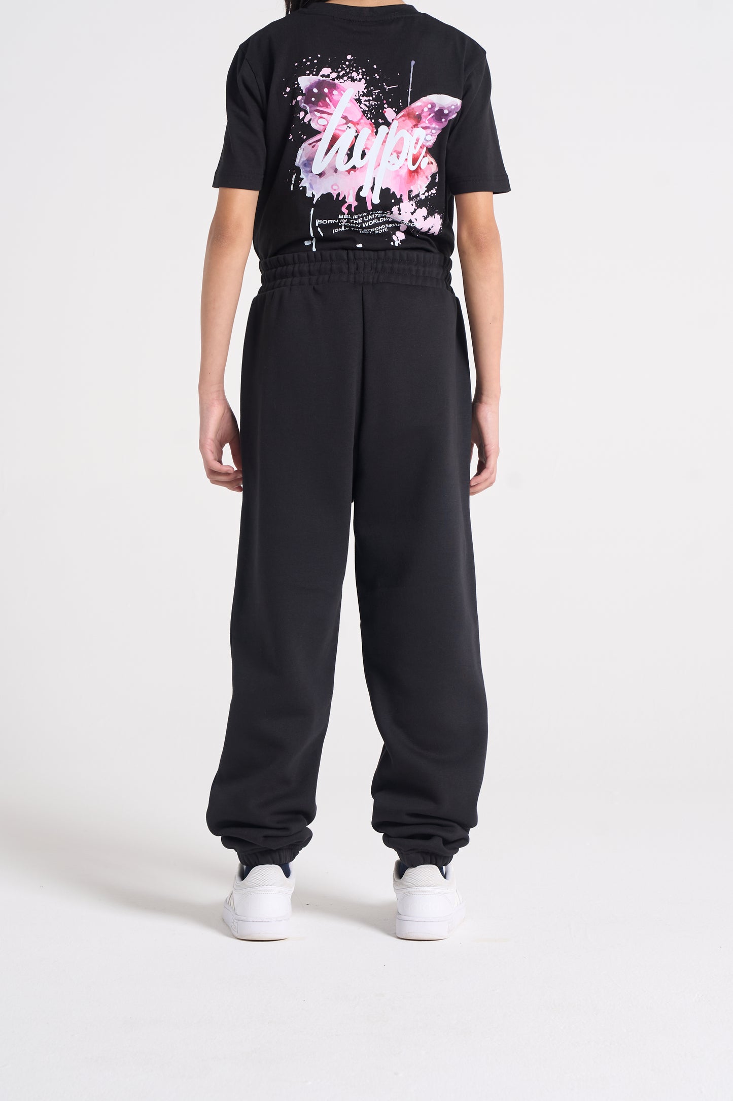 Hype Girls Black Butterfly Joggers