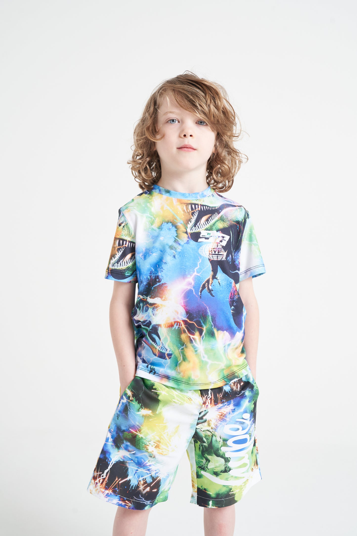 Hype Boys Multi Bionic Dinosaur T-Shirt