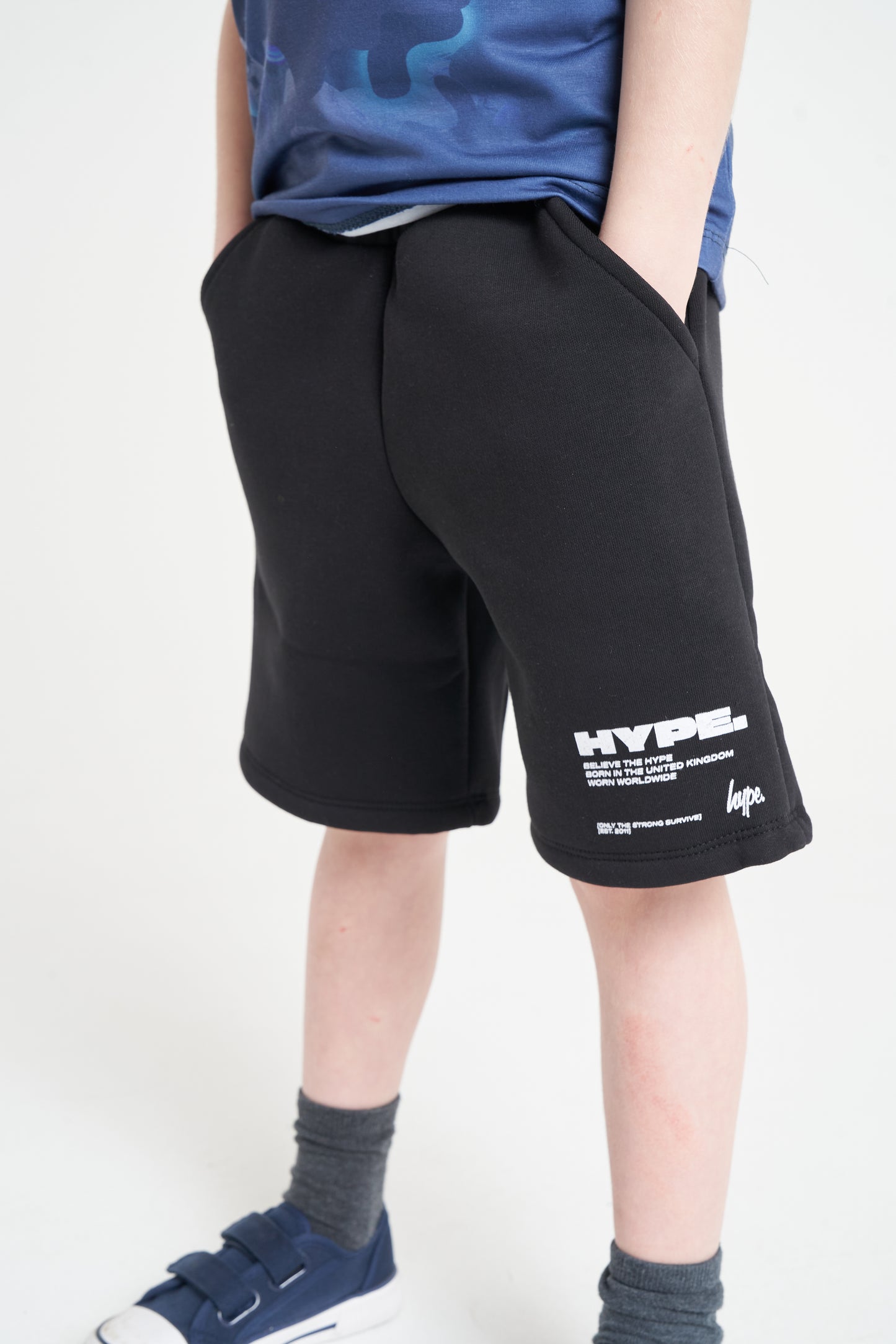 Hype Kids Black Block Shorts
