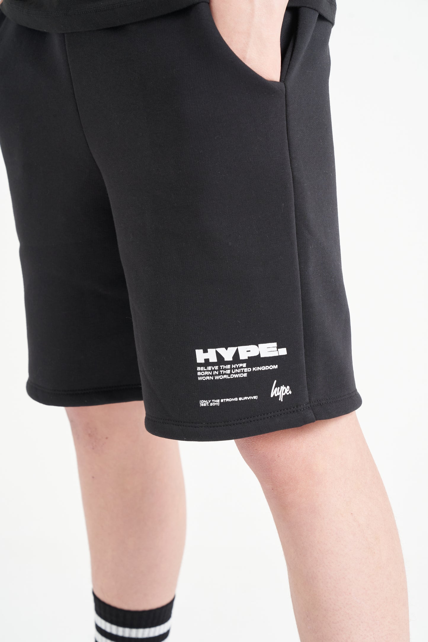 Hype Kids Black Block Shorts