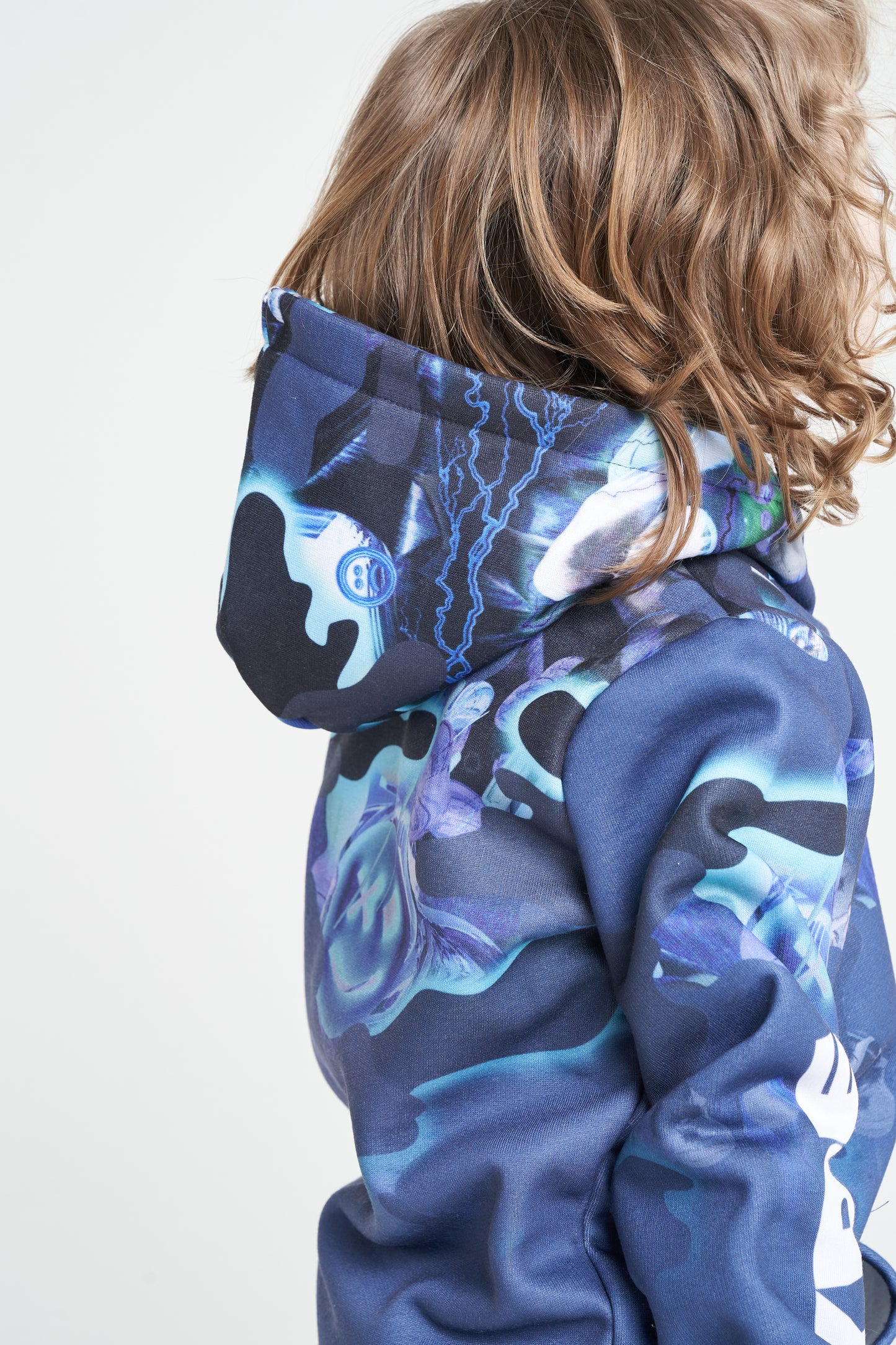 Hype Boys Blue Shark Smile Camo Hoodie
