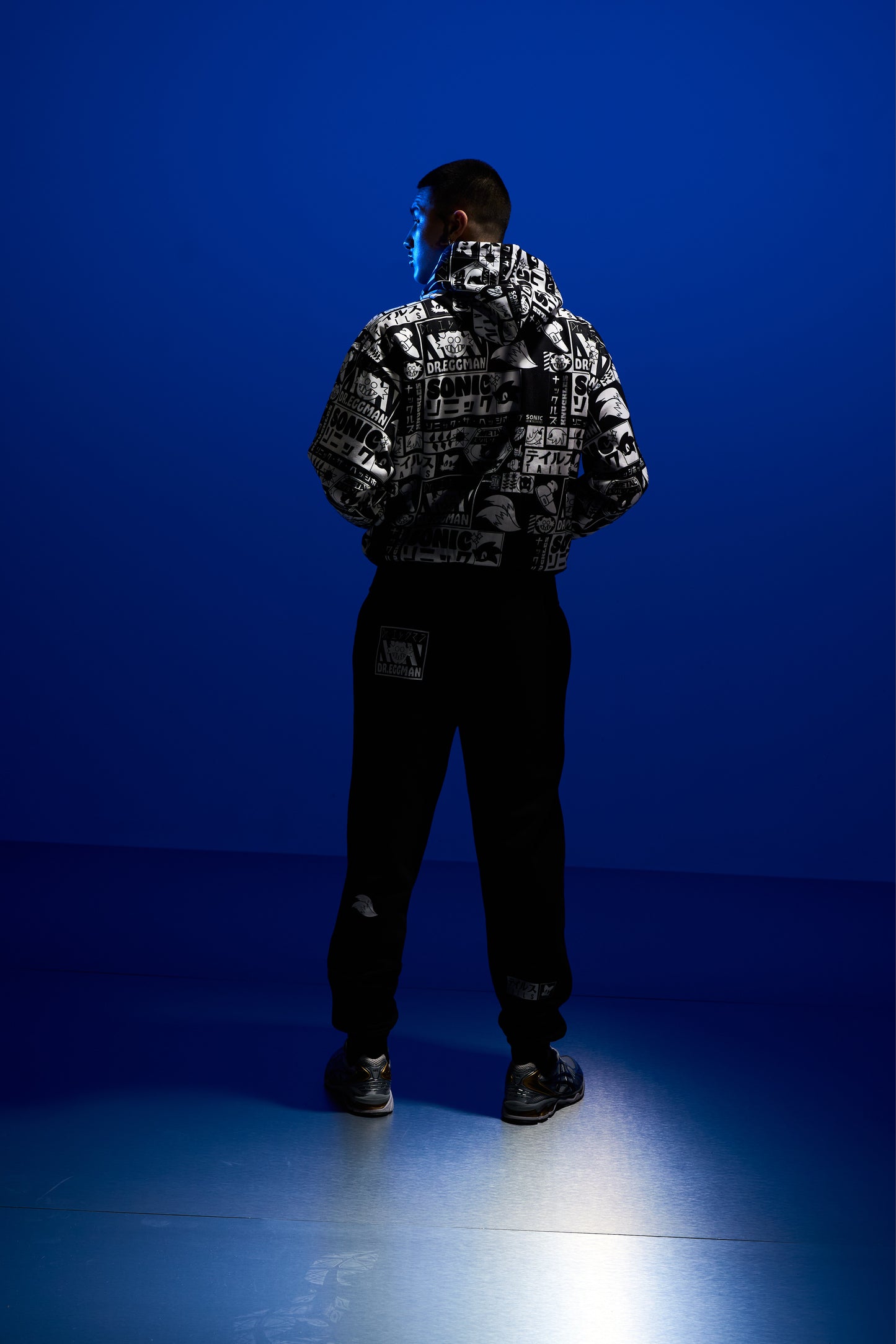 Hype x Sonic The Hedgehog™ Mens Multi Retro Sonic Hoodie