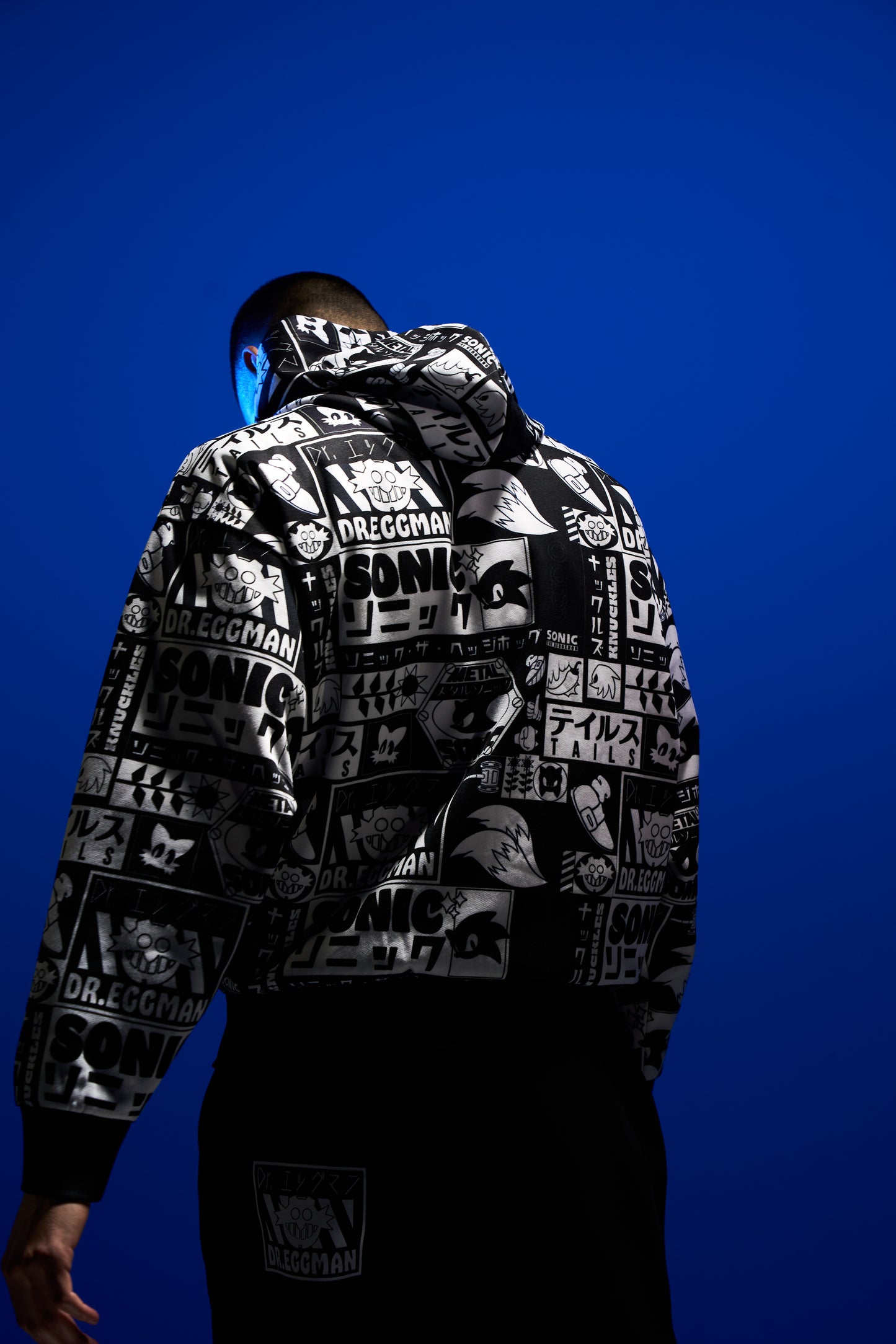 Hype x Sonic The Hedgehog™ Mens Multi Retro Sonic Hoodie
