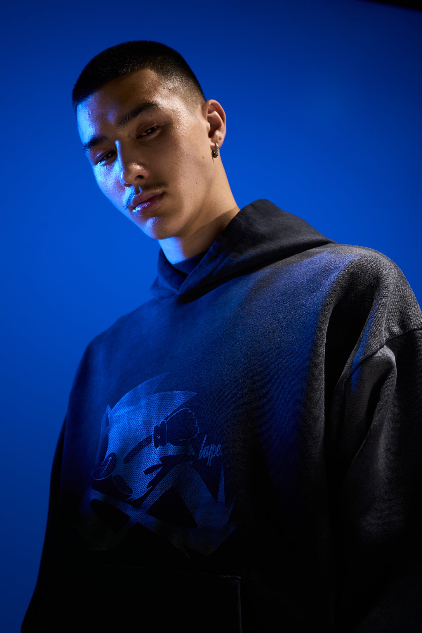 Hype x Sonic The Hedgehog™ Mens Black Sonic Doodle Hoodie