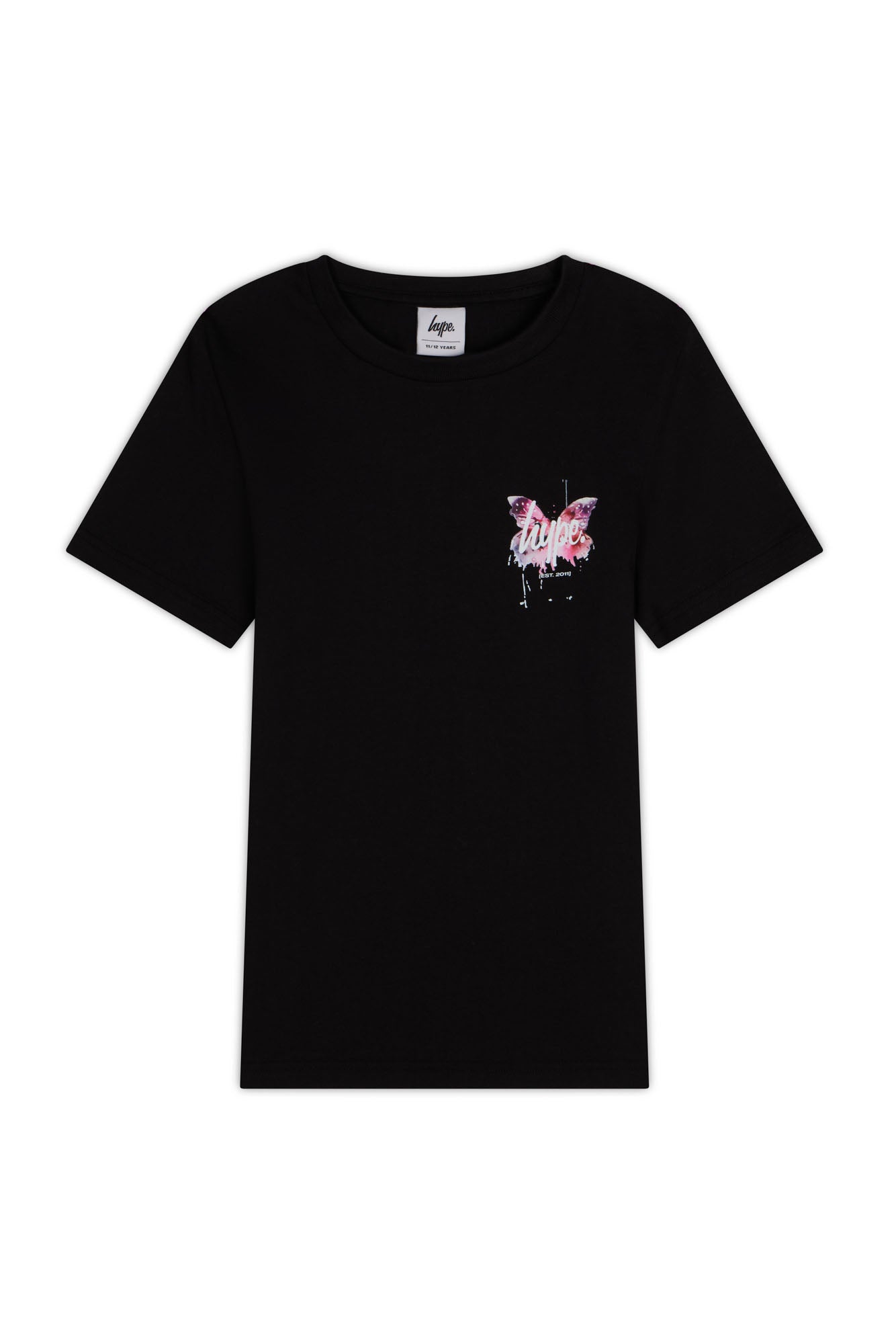 Hype Girls Black Butterfly T-Shirt