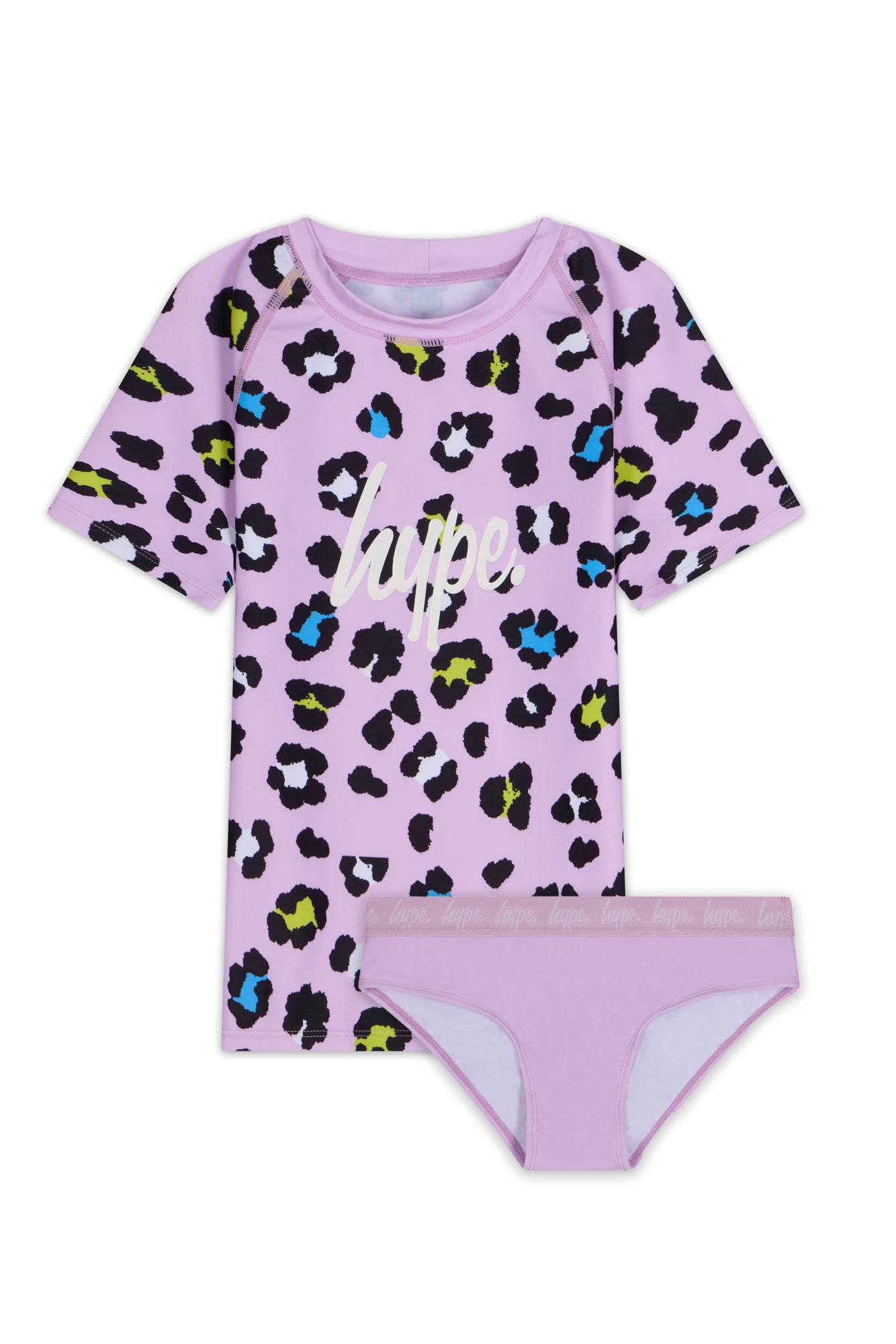 Hype Girls Lilac Leopard Swim Set