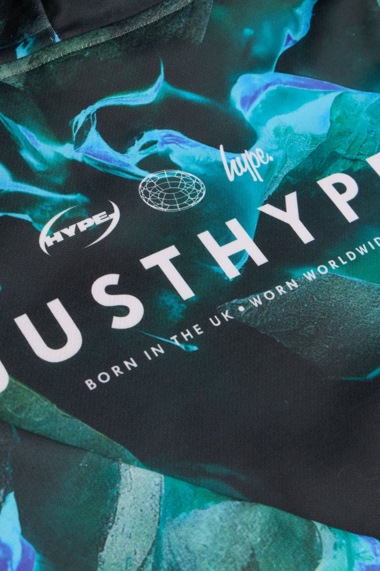 Hype Boys Black/Blue Vapour Hoodie