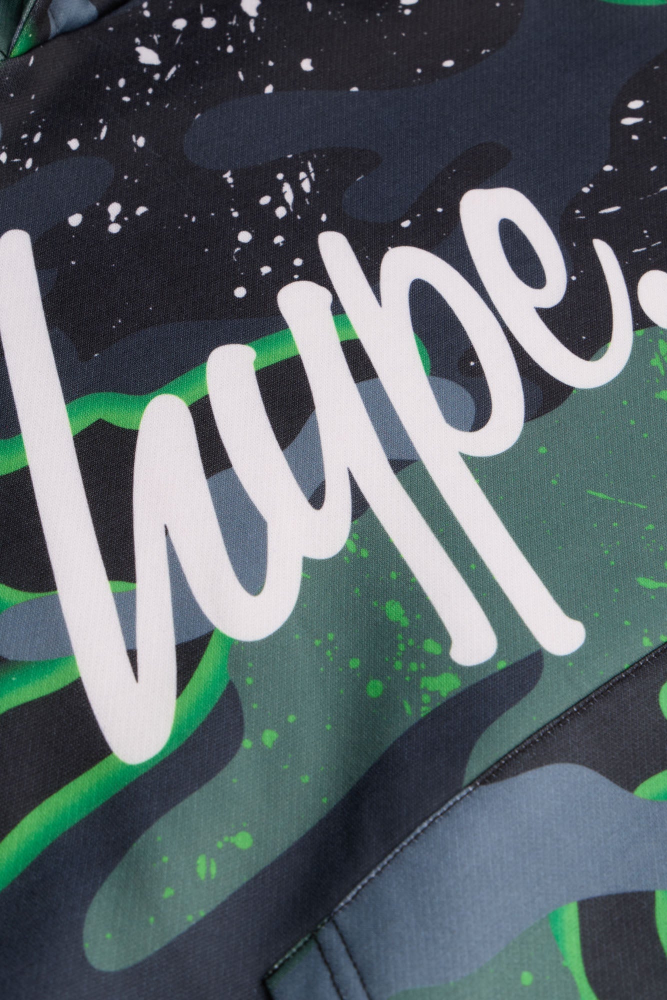 Hype Boys Green Neon Camouflage Hoodie