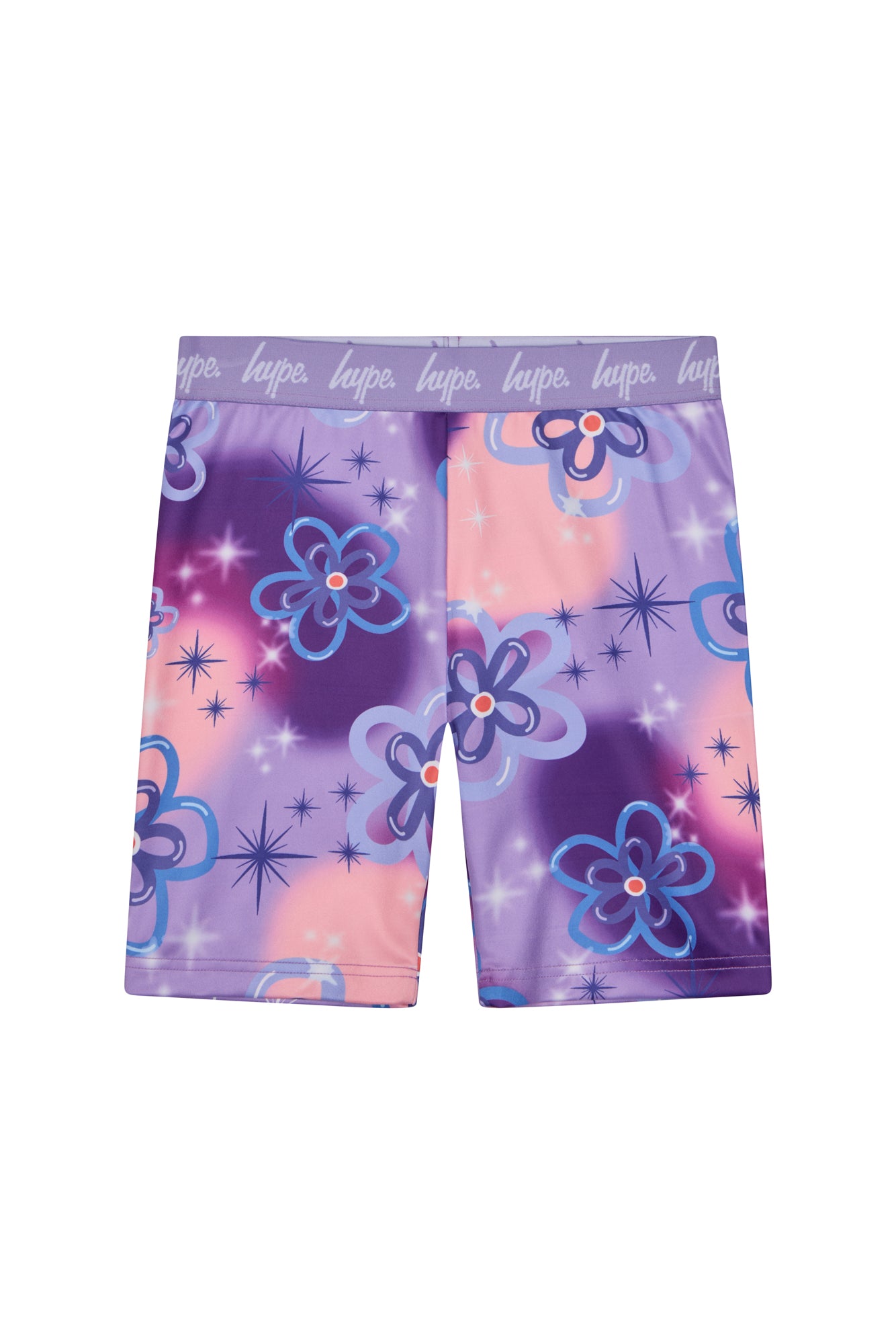 Hype Girls Purple Sparkle Flower T-Shirt & Shorts Set