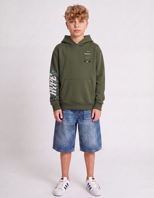 Hype Boys Green Skater Hoodie