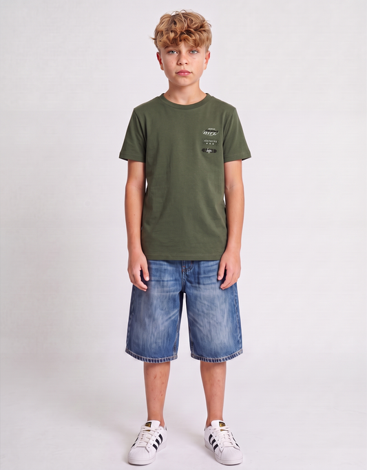 Hype Boys Green Skater T-Shirt