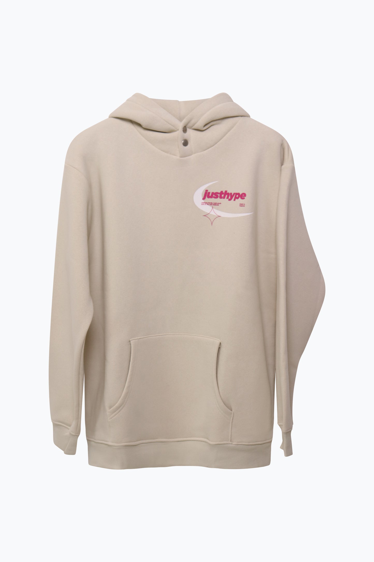 Justhype Mens Beige Moon Hoodie