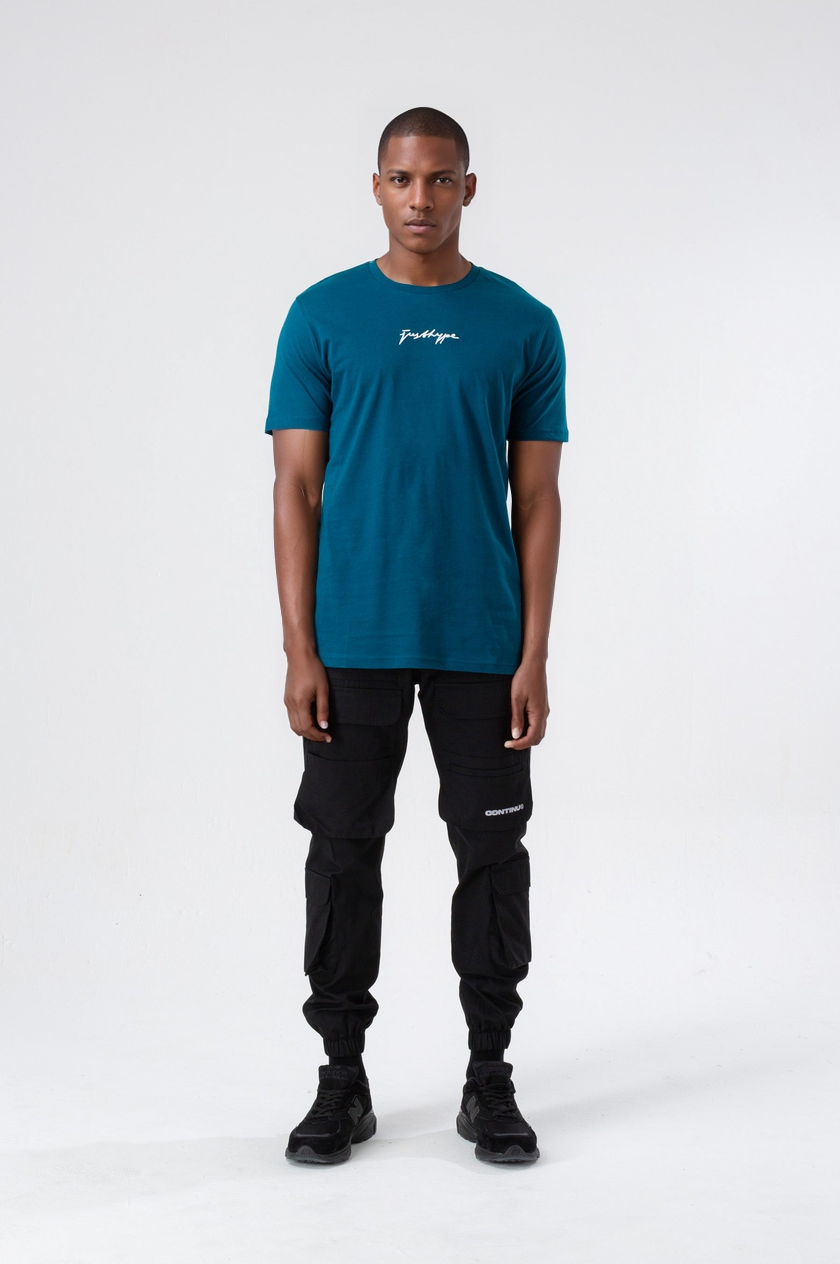 Hype Mens Teal Scribble T-Shirt