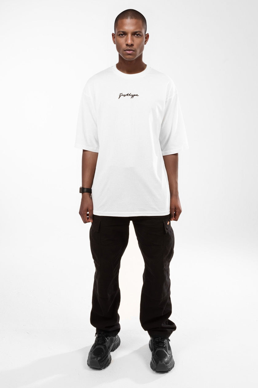 Hype White Scribble Men'S Oversized T-Shirt