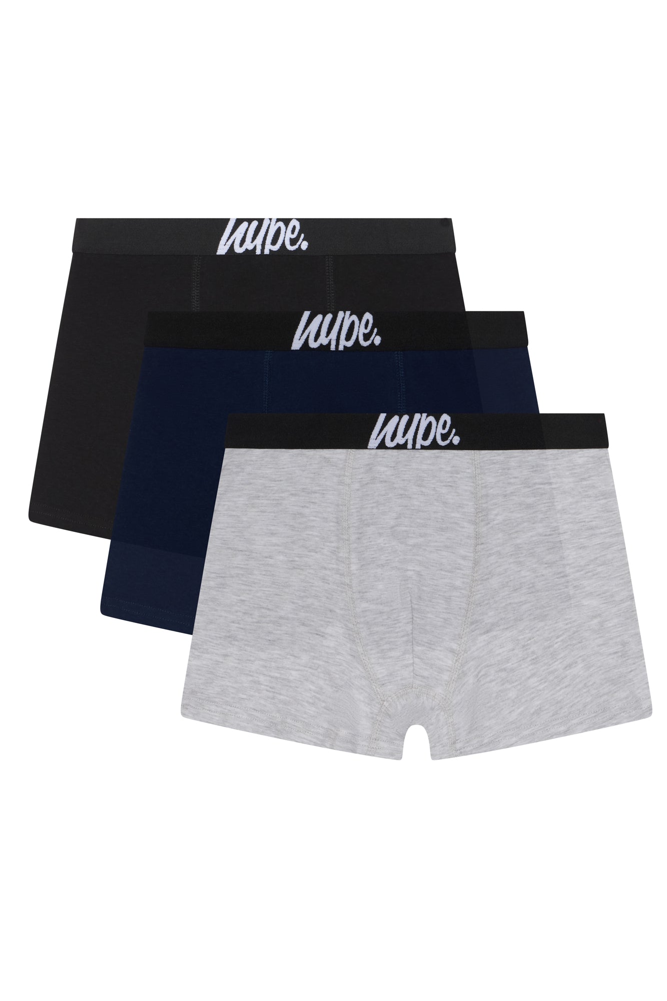 Hype Boys Black/Grey/Navy 3-Pack Boxers