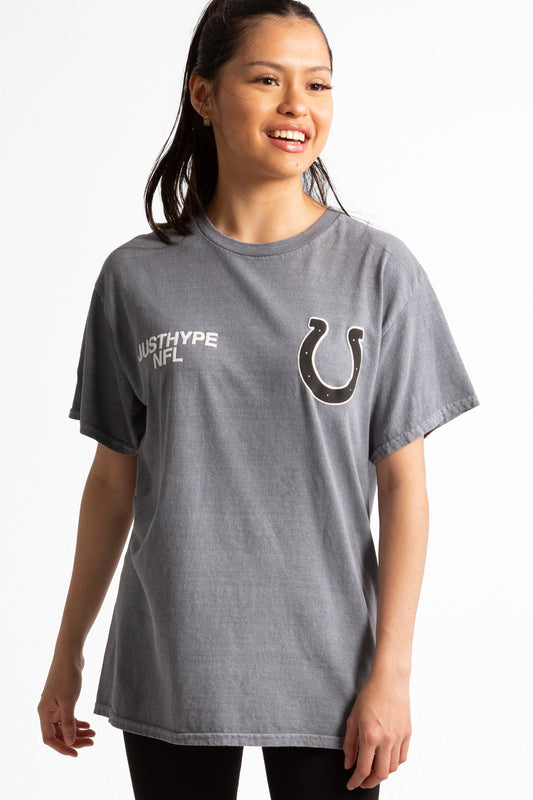 NFL X HYPE ADULTS GREY INDIANAPOLIS COLTS T-SHIRT