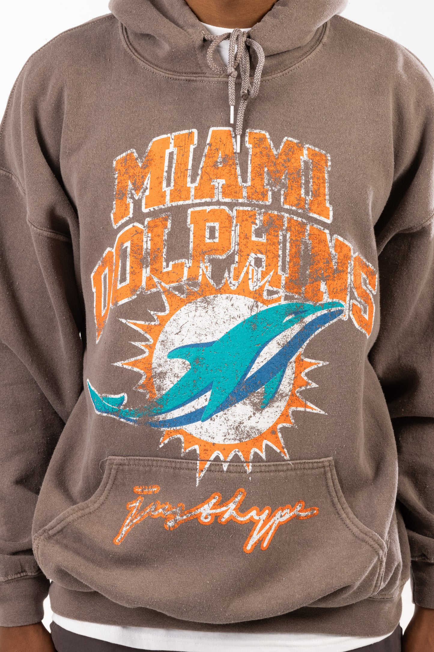 Nfl X Hype Adults Brown Miami Dolphins Hoodie