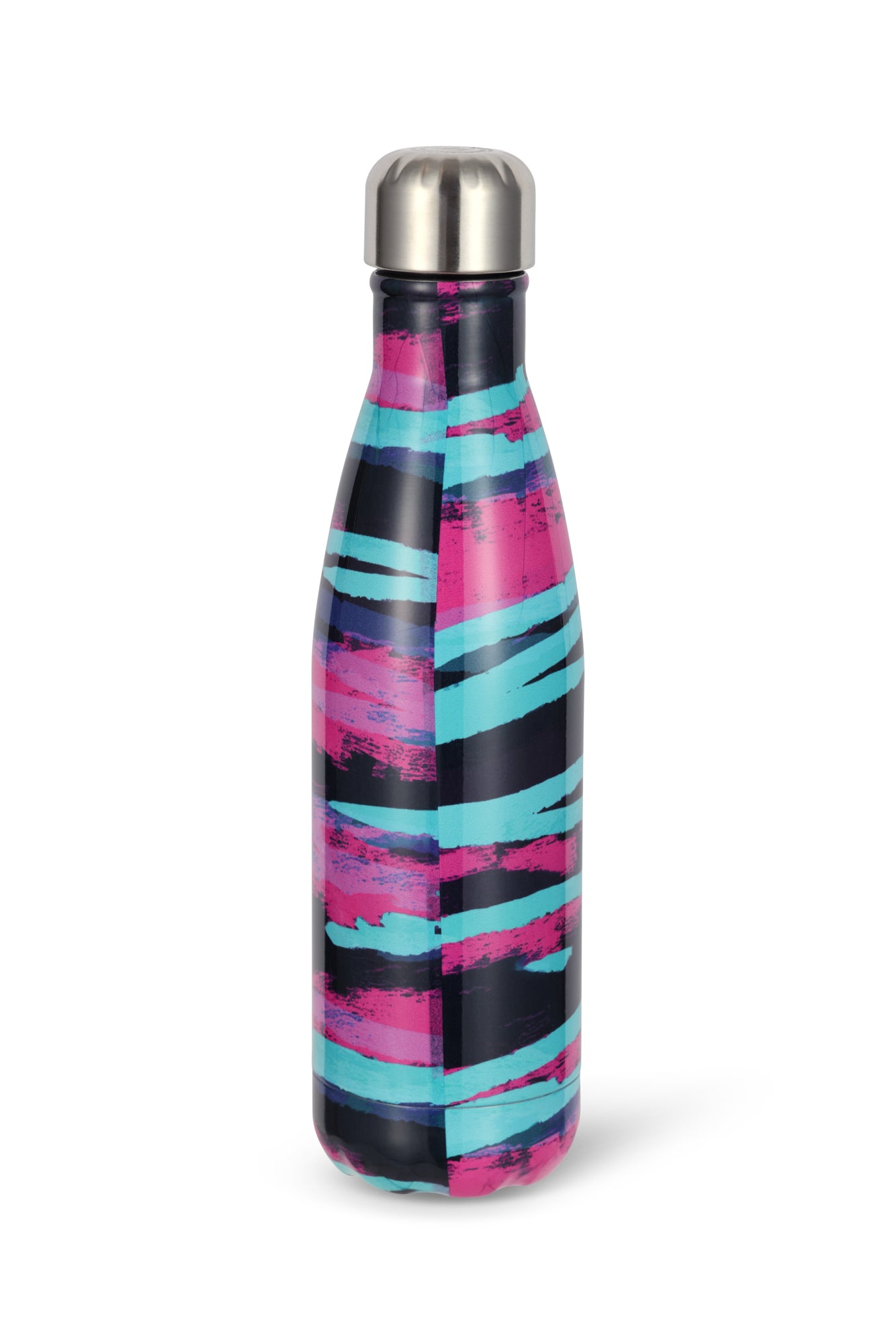 Hype Unisex Multi Pastel Zebra Thermal Water Bottle