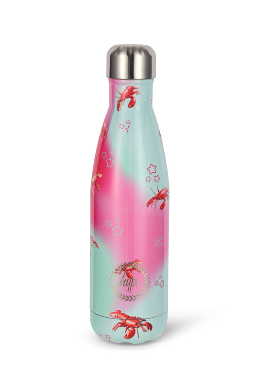 Hype Kids Pink/Mint Green Disco Lobster Thermal Water Bottle