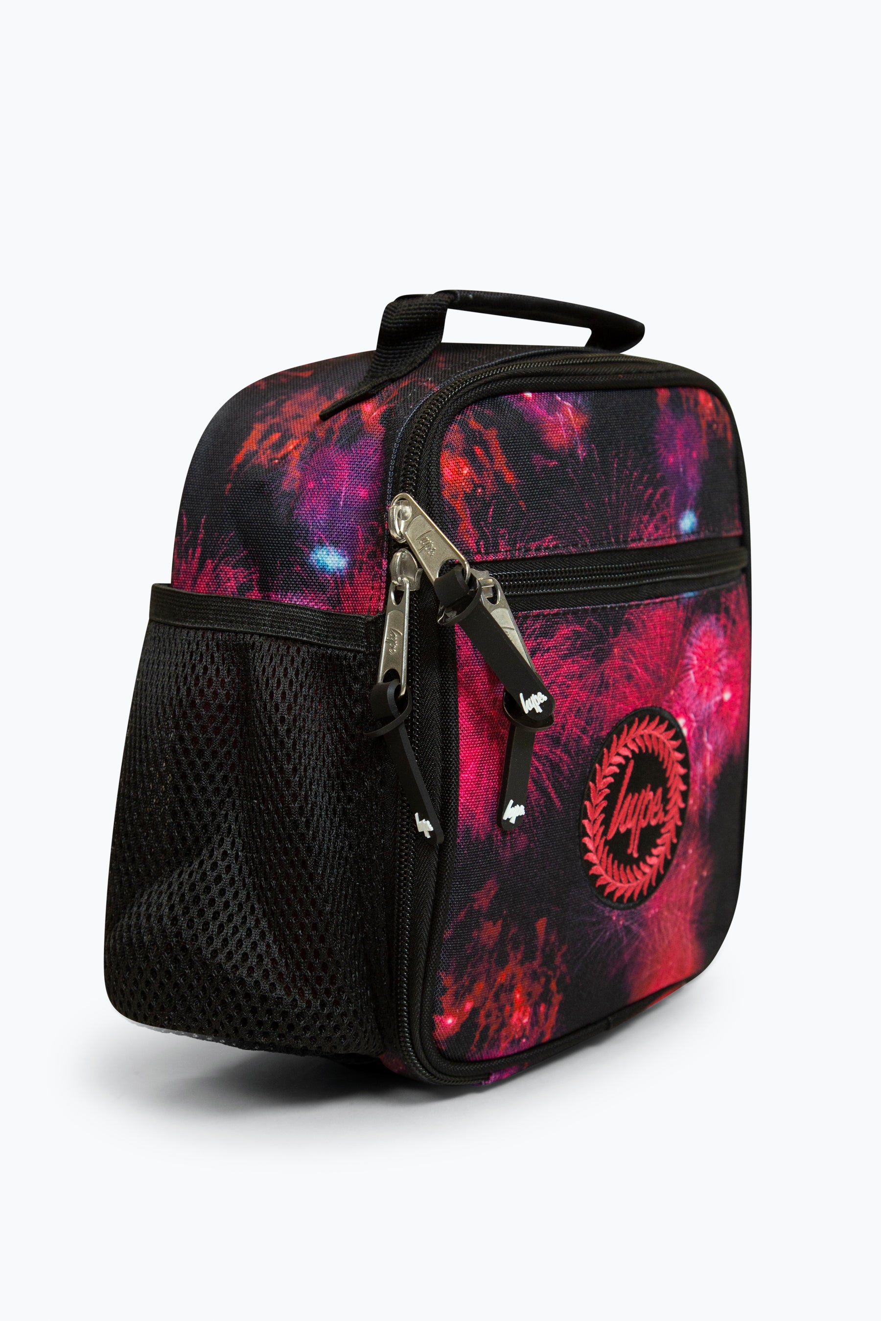 Hype Fireworks Pink Lunch Bag Left Side