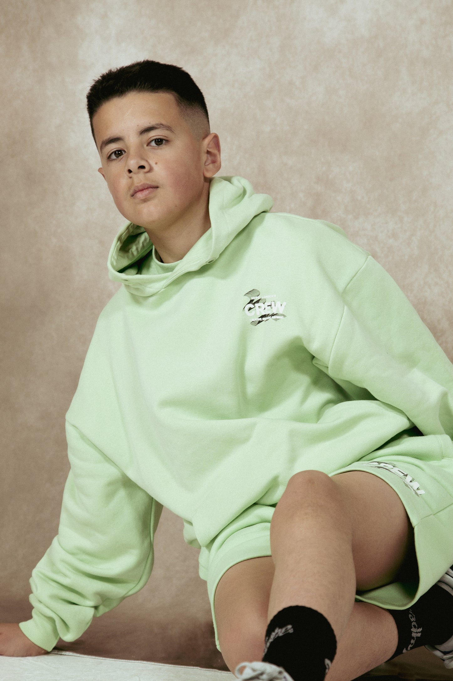 Hype Boys Green Crew Hoodie