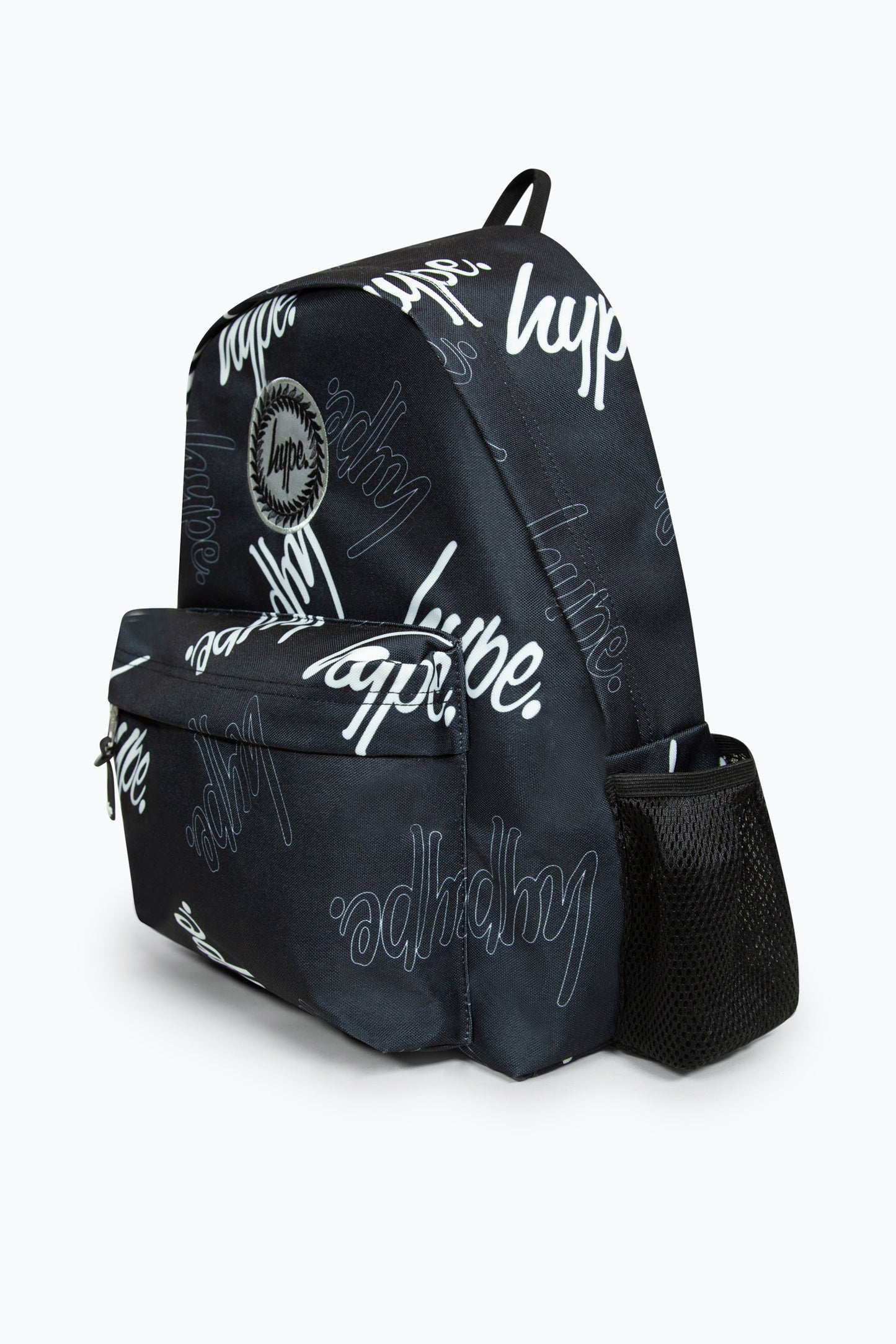 Hype Unisex Iconic Multi Script Black School Backpack