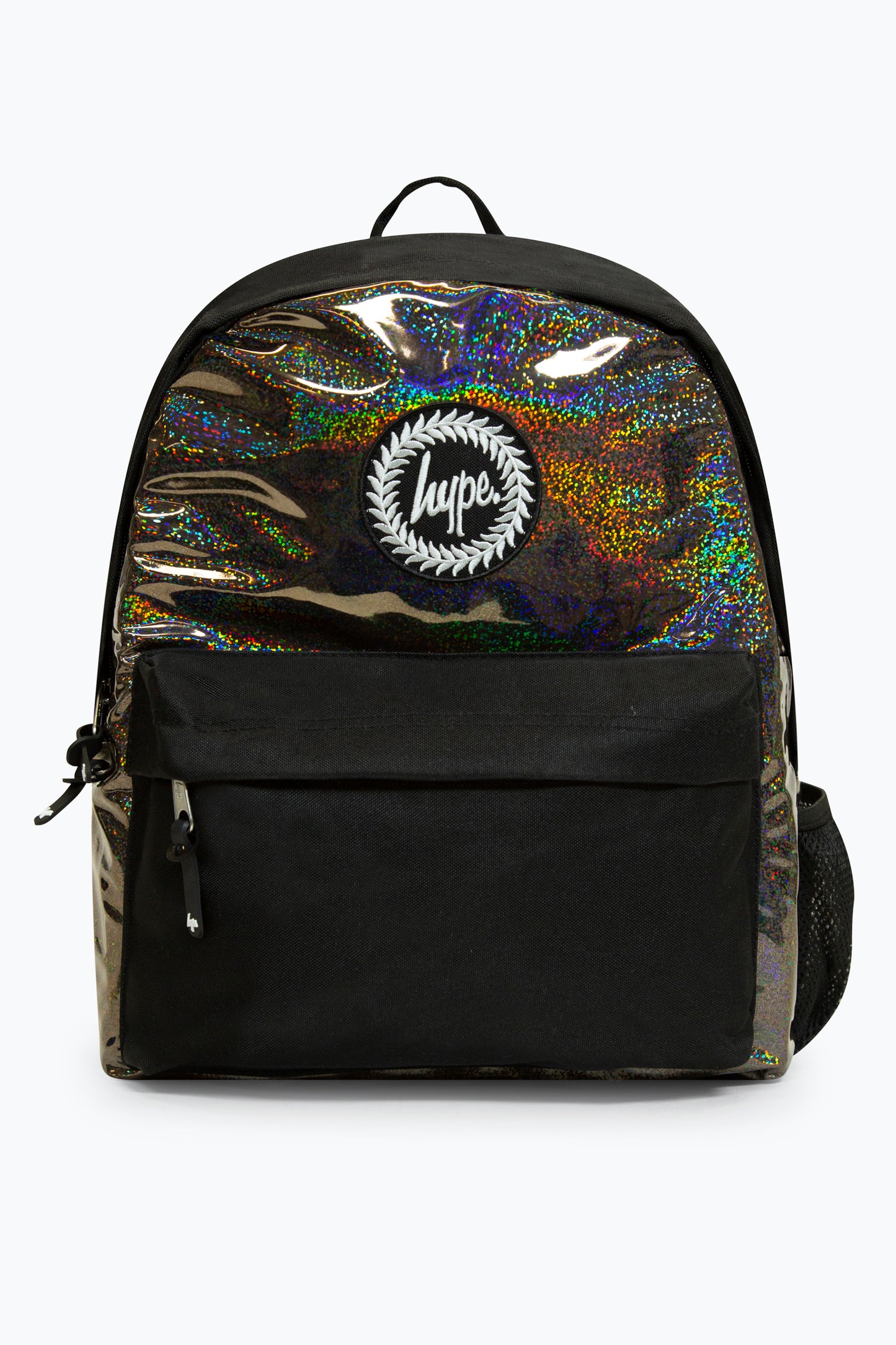 Hype Girls Black Holographic Glitter Backpack & Lunch Bag Bundle