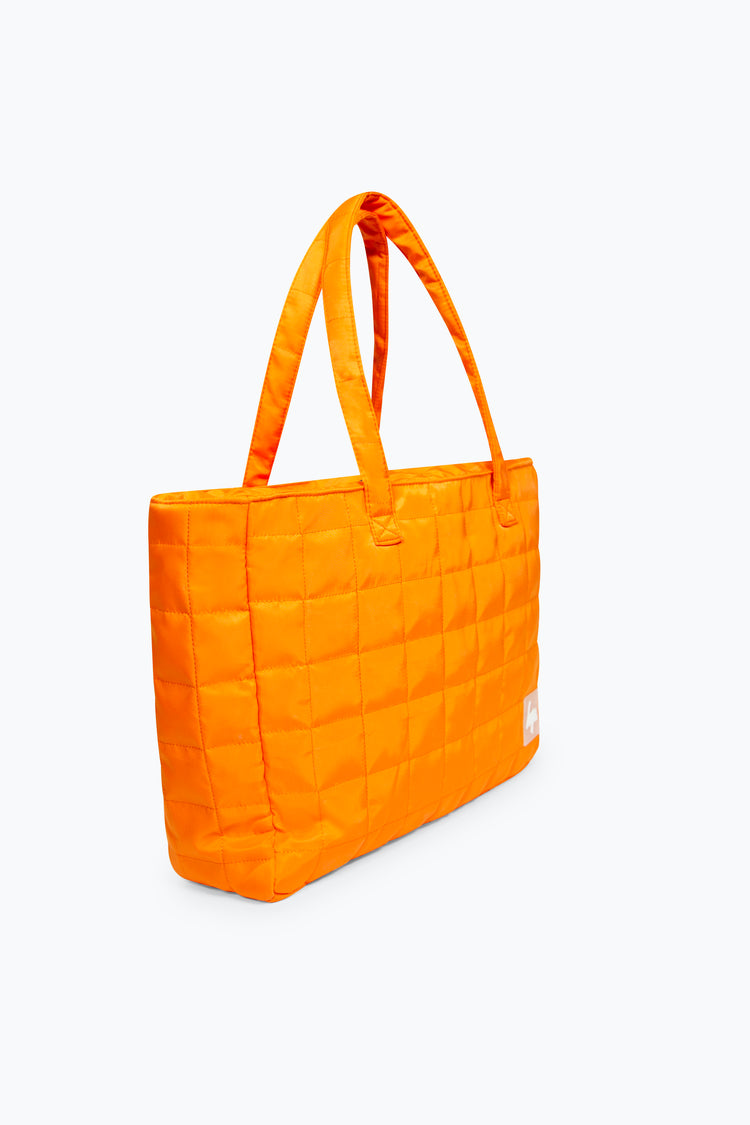 HYPE UNISEX ORANGE QUILTED TOTE BAG