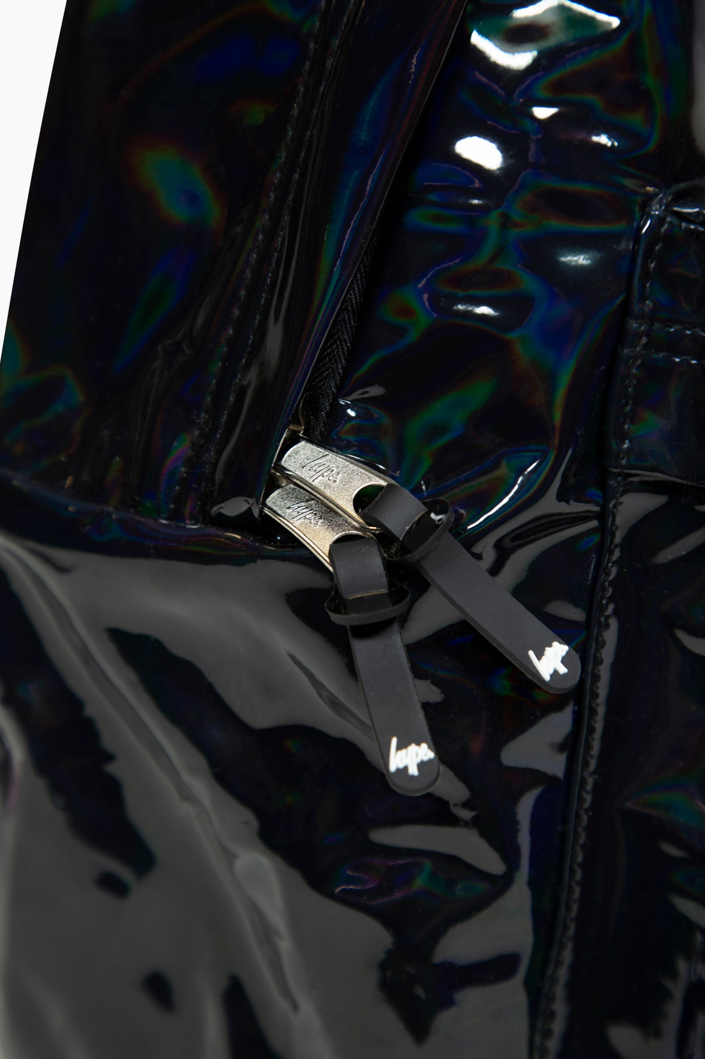 Hype Girls Iconic Holographic Black School Backpack