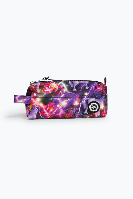 Hype Girls Pink Lightning Unicorns Pencil Case