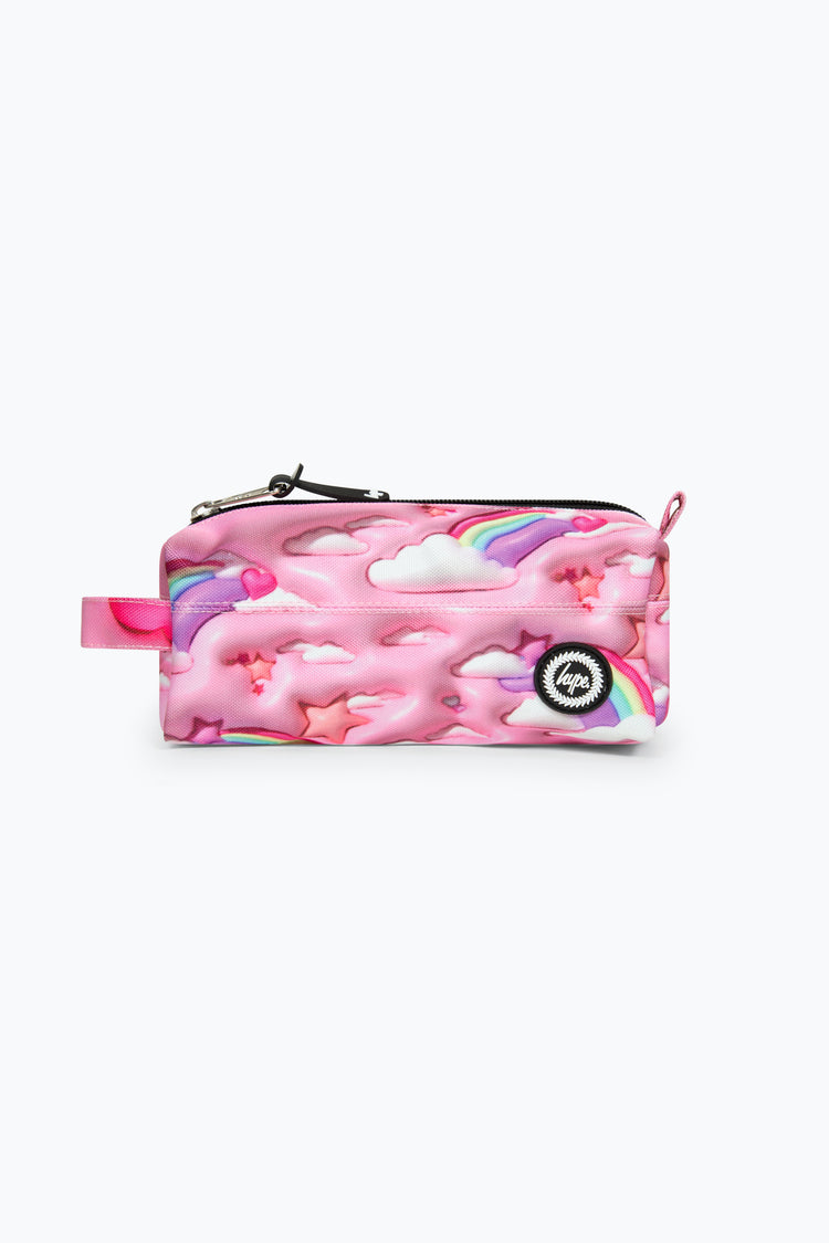 Hype Girls 3d Clouds Pink Pencil Case Front Side