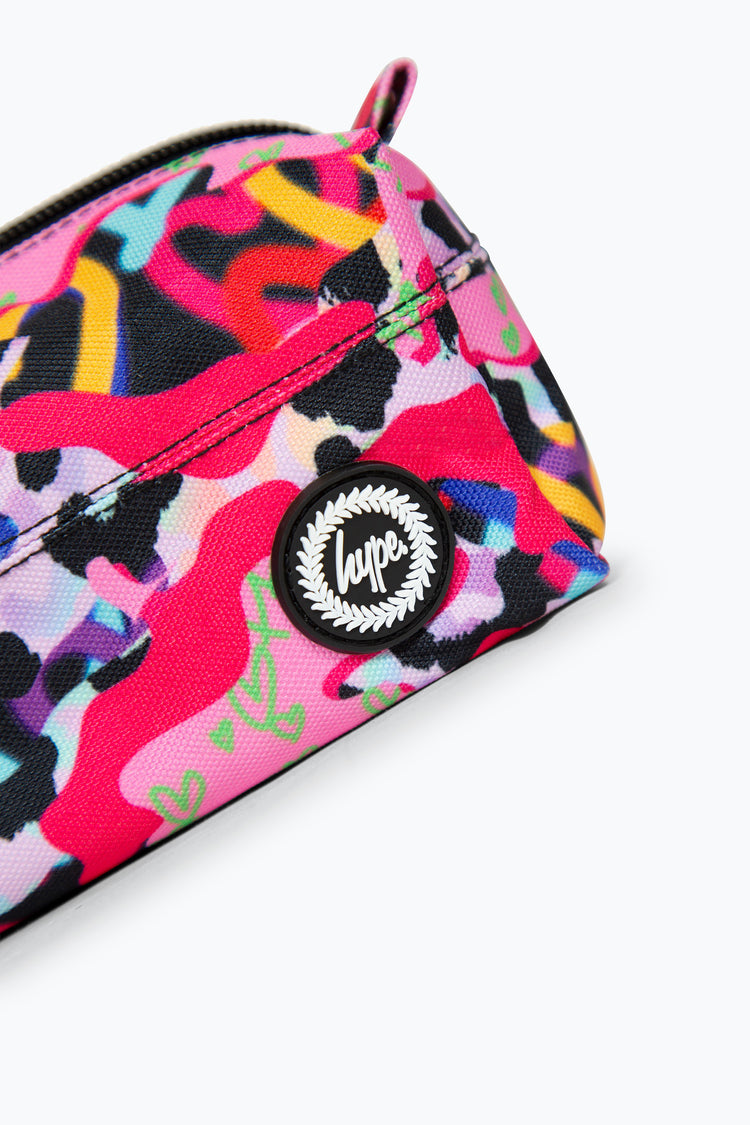 Hype Multicolour Patterns Pencil Case For Girls Branding