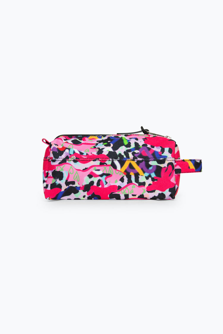 Hype Multicolour Patterns Pencil Case For Girls Back Side