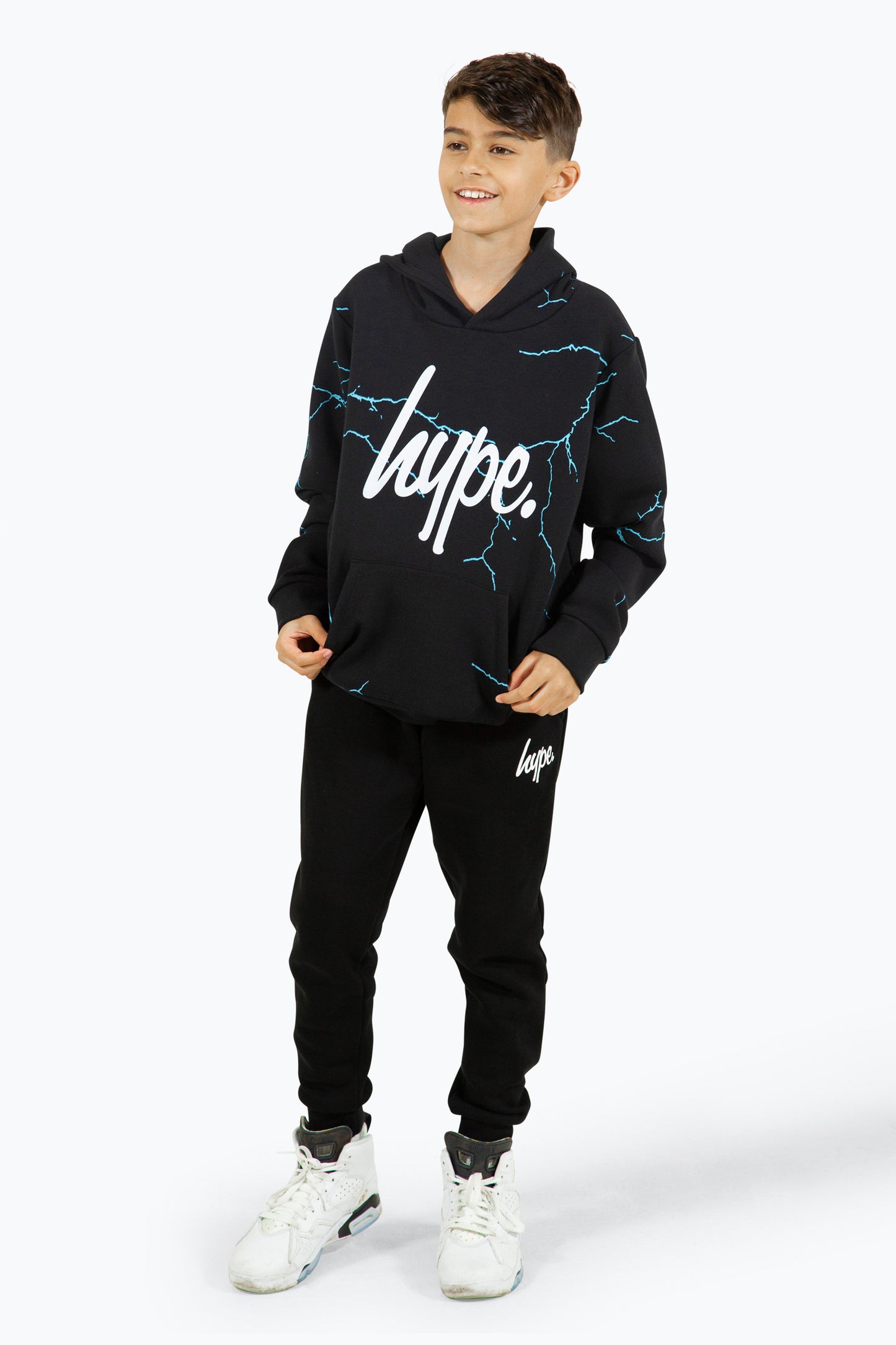 Hype Boys Black Lightning Hoodie