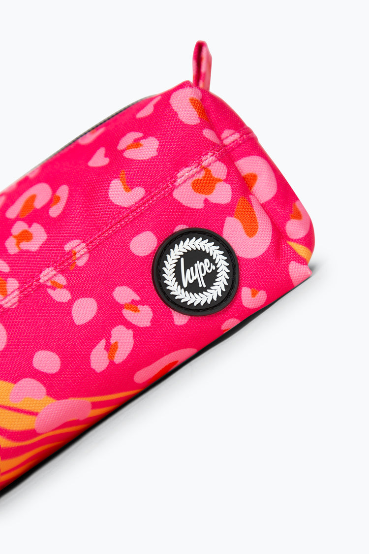 Hype Girls Animal Prints Pink Pencil Case Branding