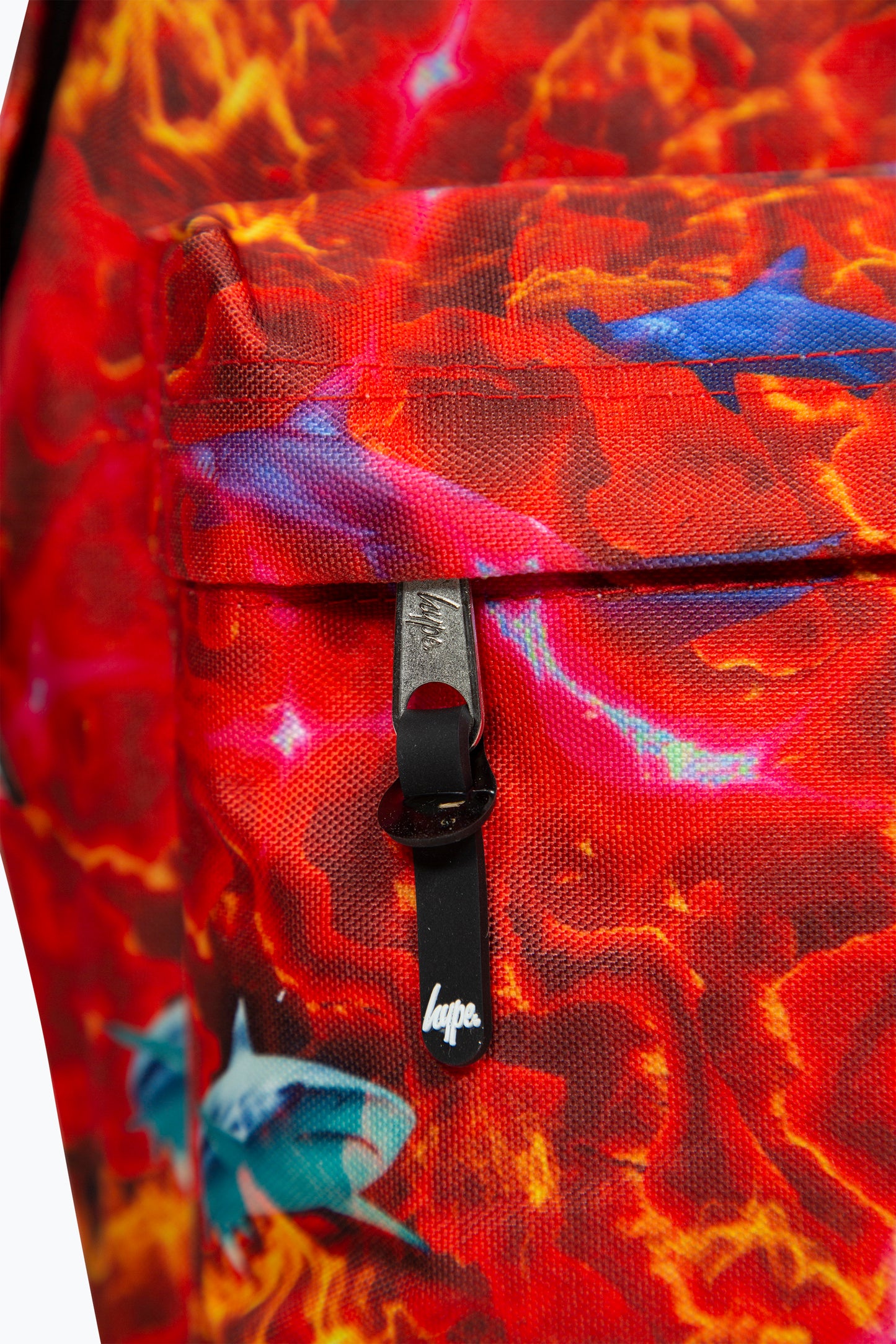 Hype Boys Iconic Red Lava Sharks Backpack