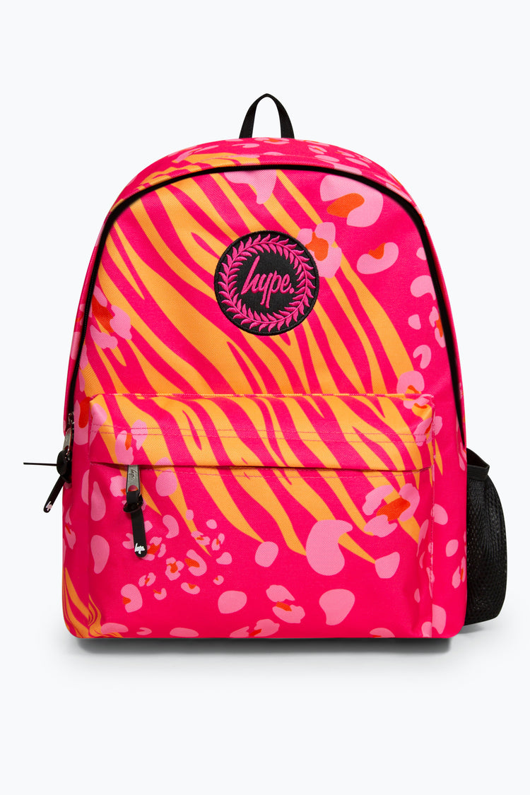 Hype Girls Iconic Pink Animal Print Backpack