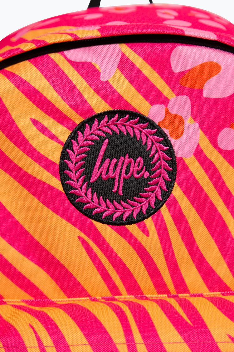 Hype Girls Iconic Pink Animal Print Backpack